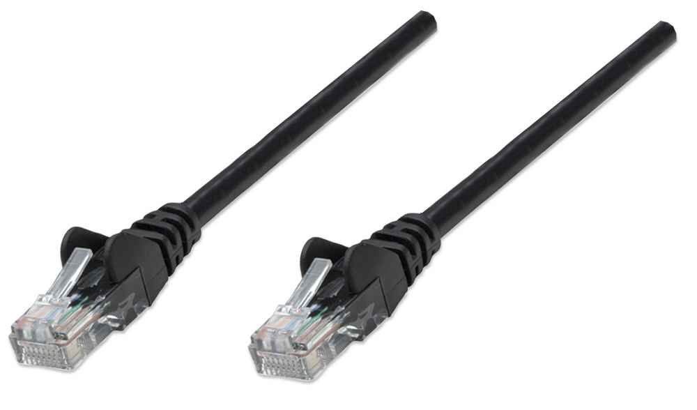 INTELLINET Patchkabel RJ45 U/UTP Cat5e 3.0m Hebelschutz schw
