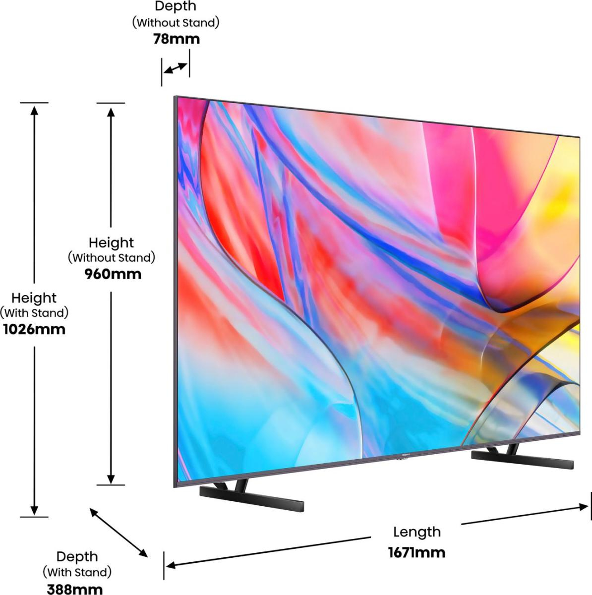 TV Hisense QLED 75A79KQ 75 4K UltraHD 60Hz Smart TV VIDAA HDR10 Dolby Vision — photo 9