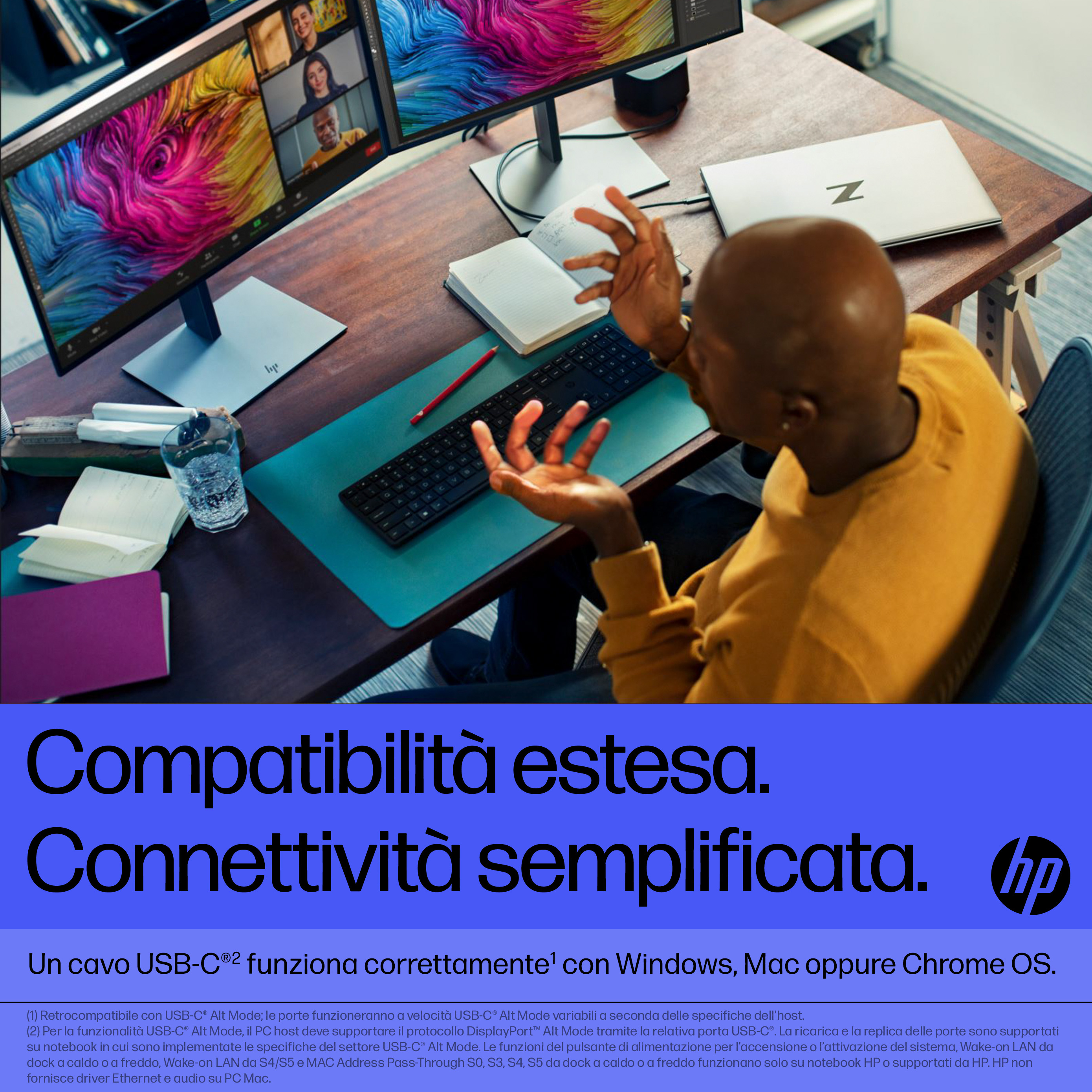 HP Thunderbolt Dock 120W G4. Connectivity technology: Wired, Host interface: Thunderbolt 4. Product colour: Black, Cable l