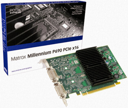 Matrox P69-MDDE128F graphics card GDDR2