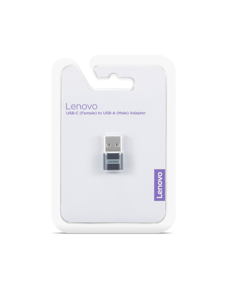 Resim Lenovo 4X91C99226 USB-C Dişi - USB-A Erkek Dönüştürücü Kablo, Siyah