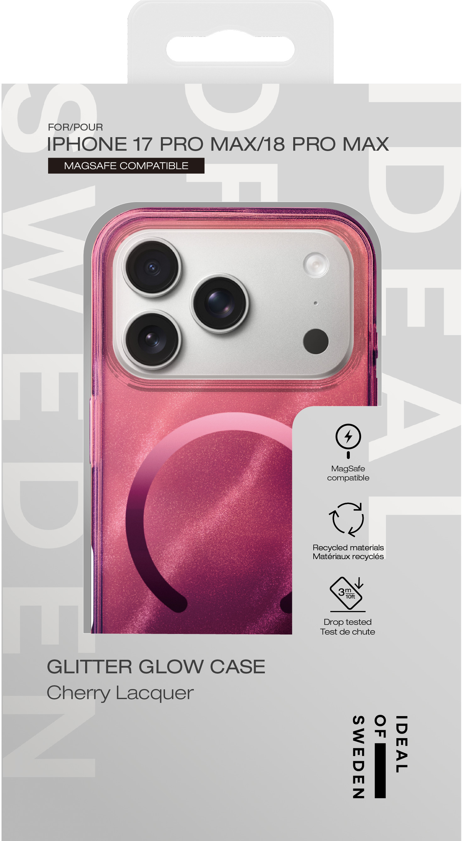 iDeal of Sweden Clear Case MagSafe iPhone 17 Pro Max / 18 Pro Max Cherry Lacquer – image 4