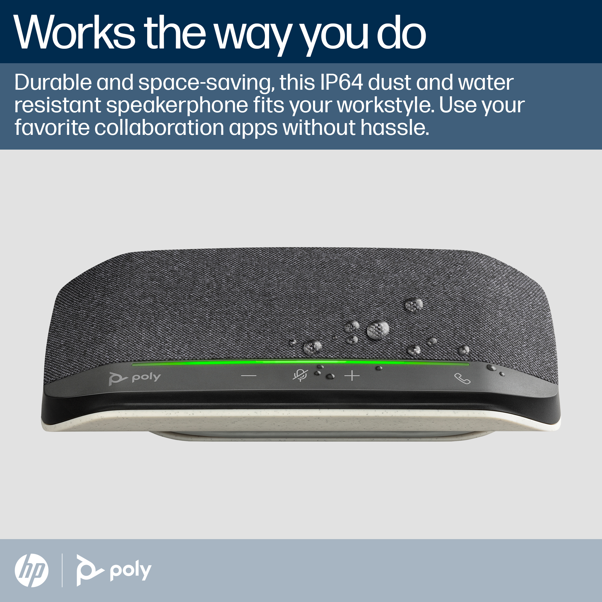 HP Poly Sync 10 Speakerphone +USB-A to USB-C Cable – image 7