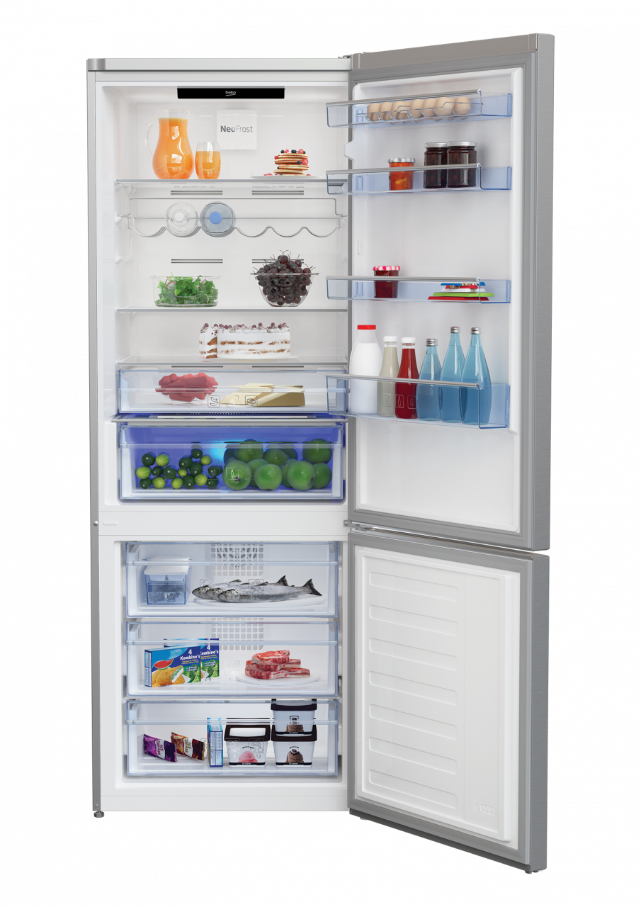 Beko RCNE560E40ZXP fridge-freezer Freestanding Silver – image 3