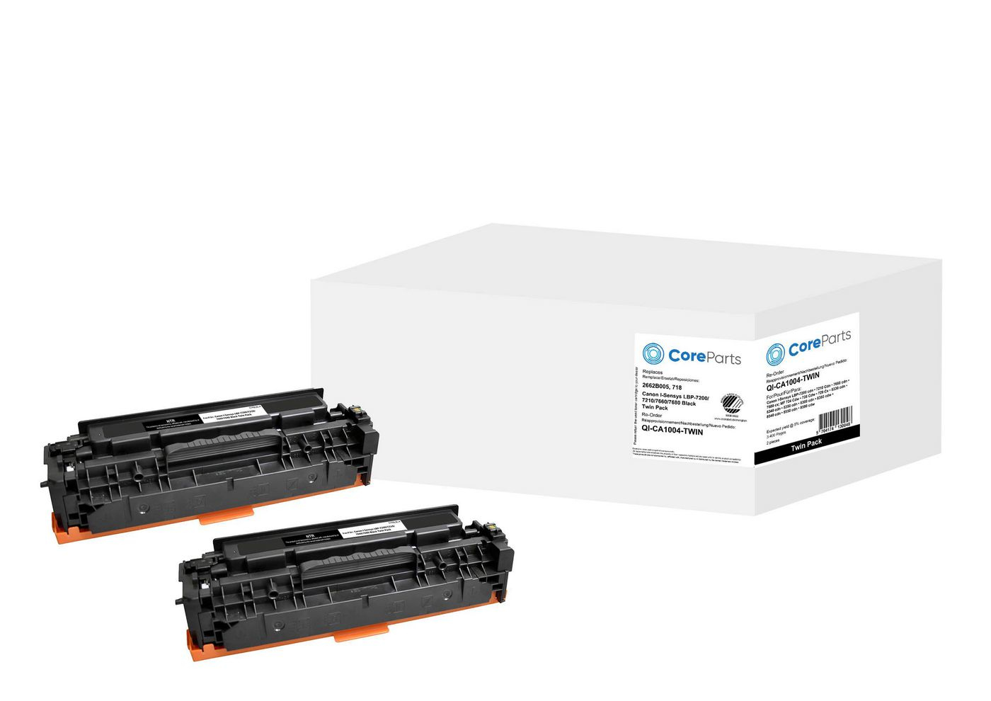 CoreParts QI-CA1004-TWIN toner cartridge 2 pc(s) Compatible Black