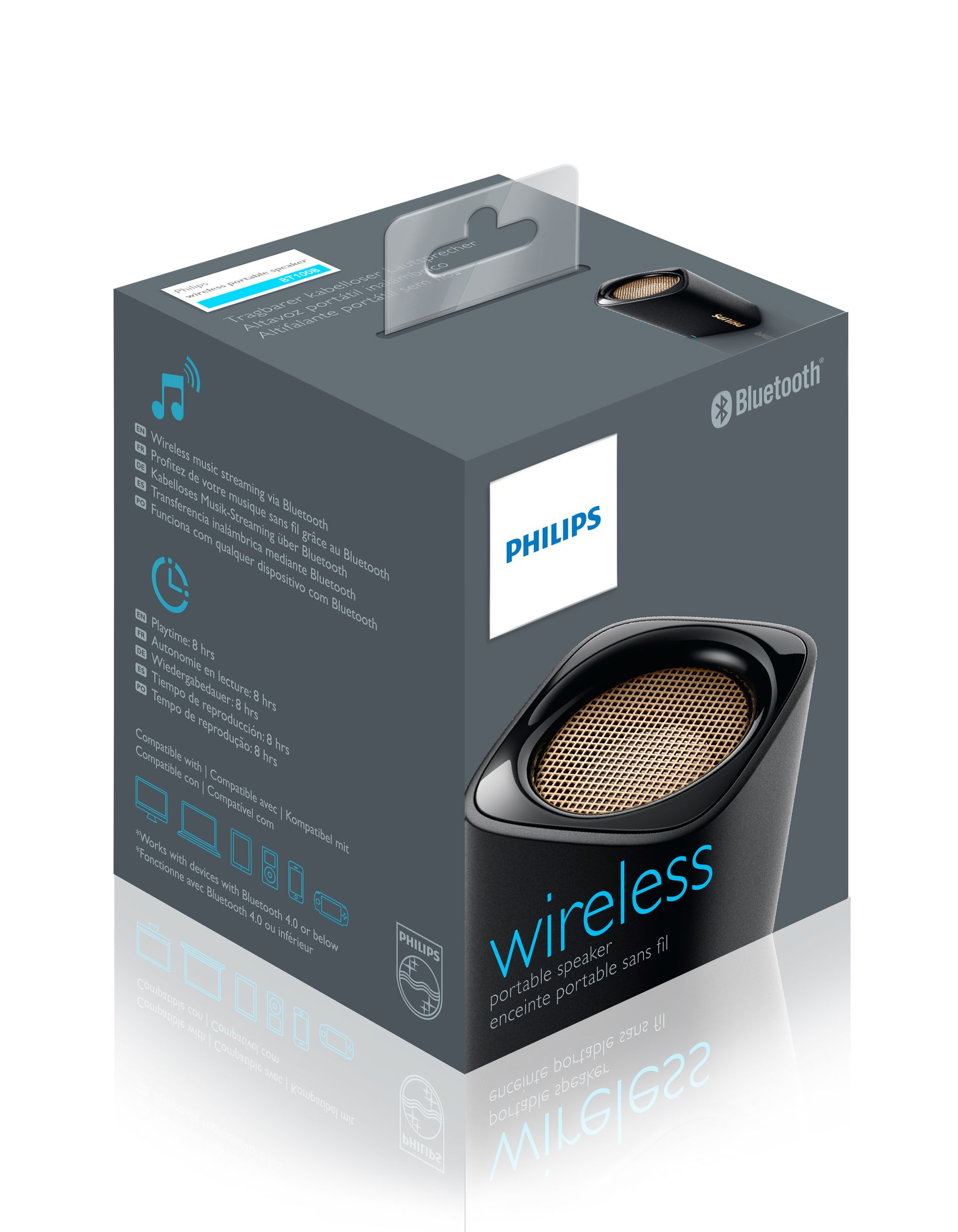 Philips BT100B/37 portable/party speaker Black – image 3