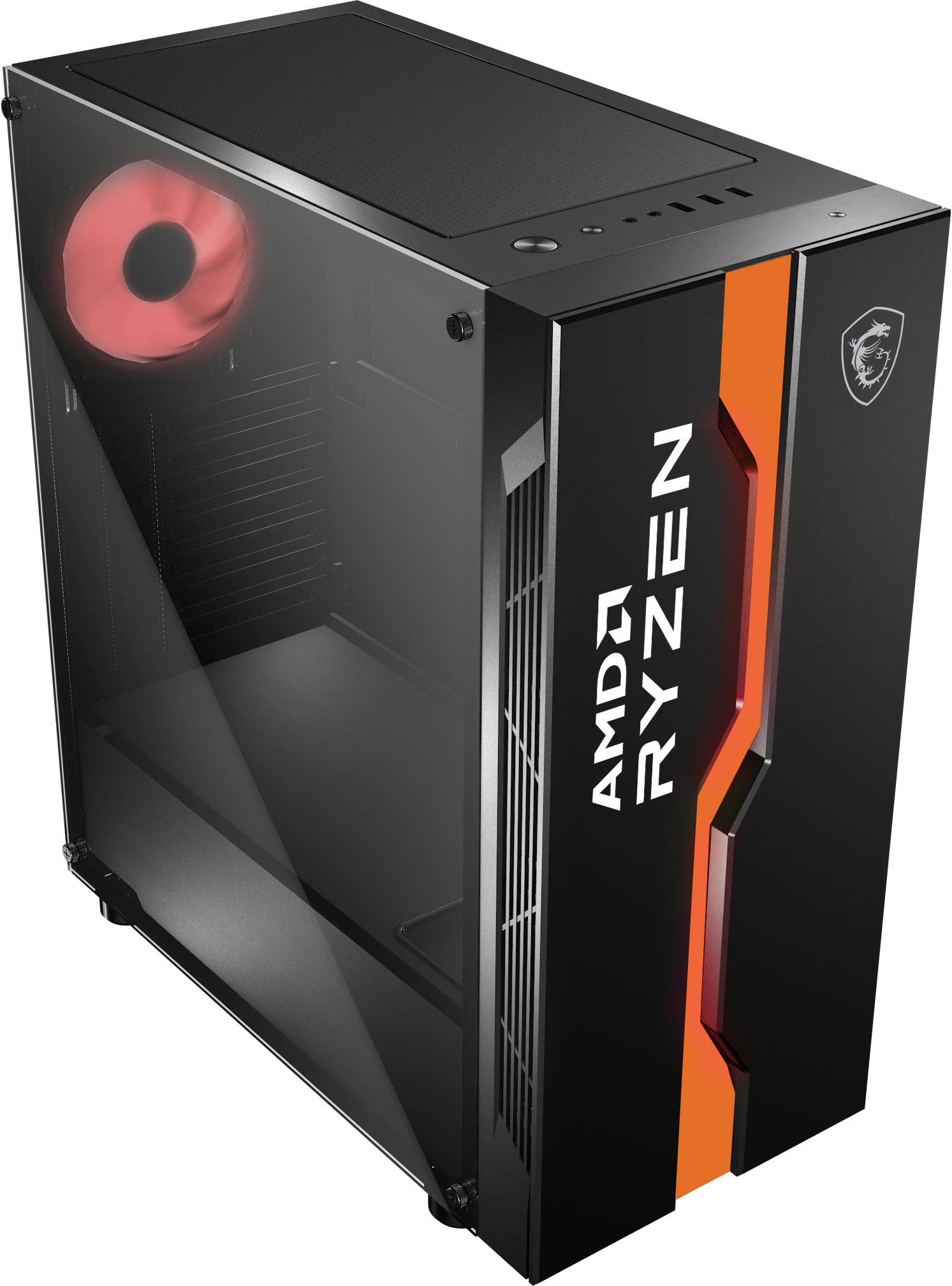 MSI MAG VAMPIRIC 011C Mid Tower Gaming Computer Case 'Black AMD RYZEN Edition – image 3