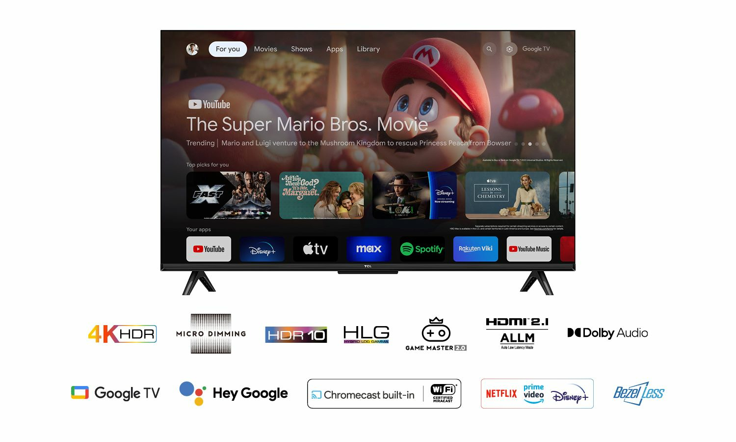 Téléviseur LED UltraHD 4K HDR 43 TCL 43P61B Google — photo 9
