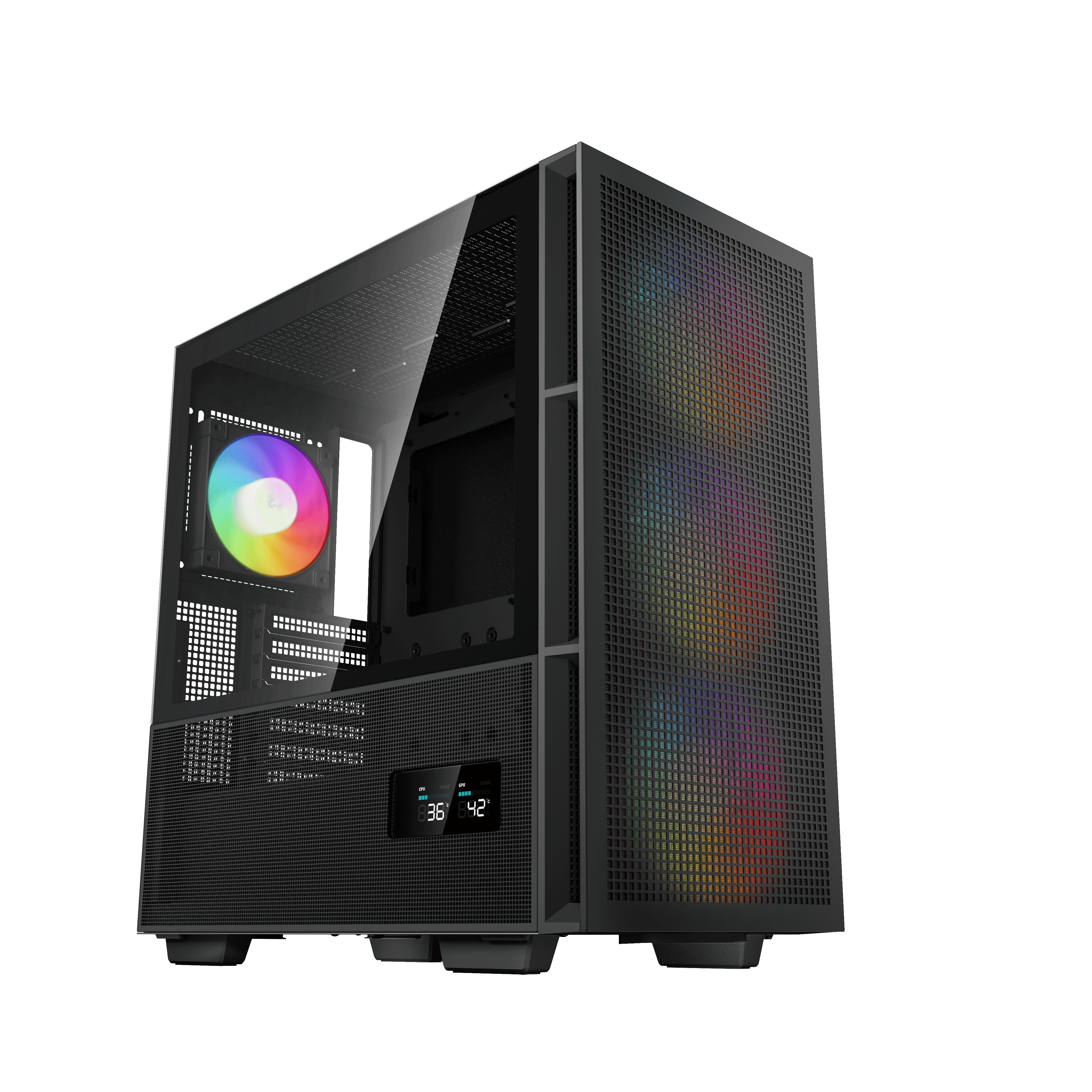 Gabinete Gamer Deepcool CH560 Digital - Media Torre - Mini-ITX/Micro-ATX/ATX/E-ATX - 4 Ventiladores - Panel Lateral - R-CH560-BKAPE4D-G-1