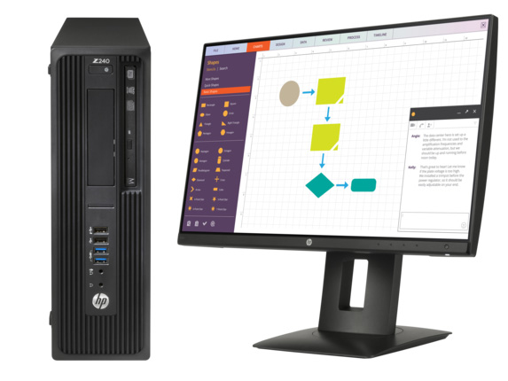 HP Z240 SFF + Z22n