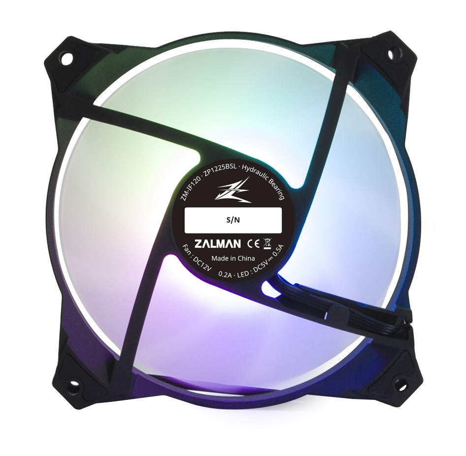 Zalman ZM-IF120 3pack+ ZM-4PALC controller 120mm Milky White aRGB Fan infinity effect – image 9