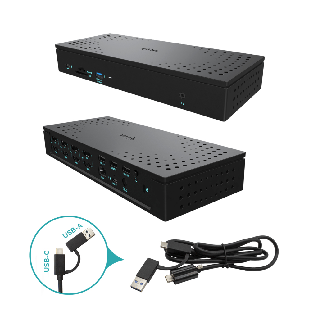 i-tec Universal USB 3.0/USB-C/Thunderbolt, Quattro 4K Display Docking Station + Power Delivery