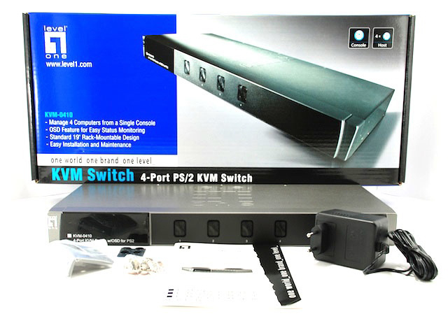 LevelOne 4-Port PS/2 VGA KVM Switch – image 2
