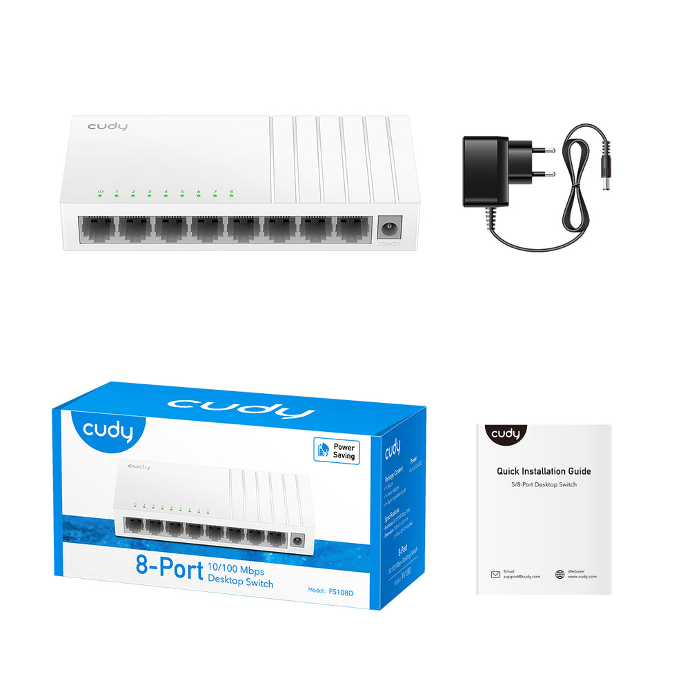 Cudy 8-Port 10/100 Mbps Unmanaged Switch, FS108D 4.0 – image 3