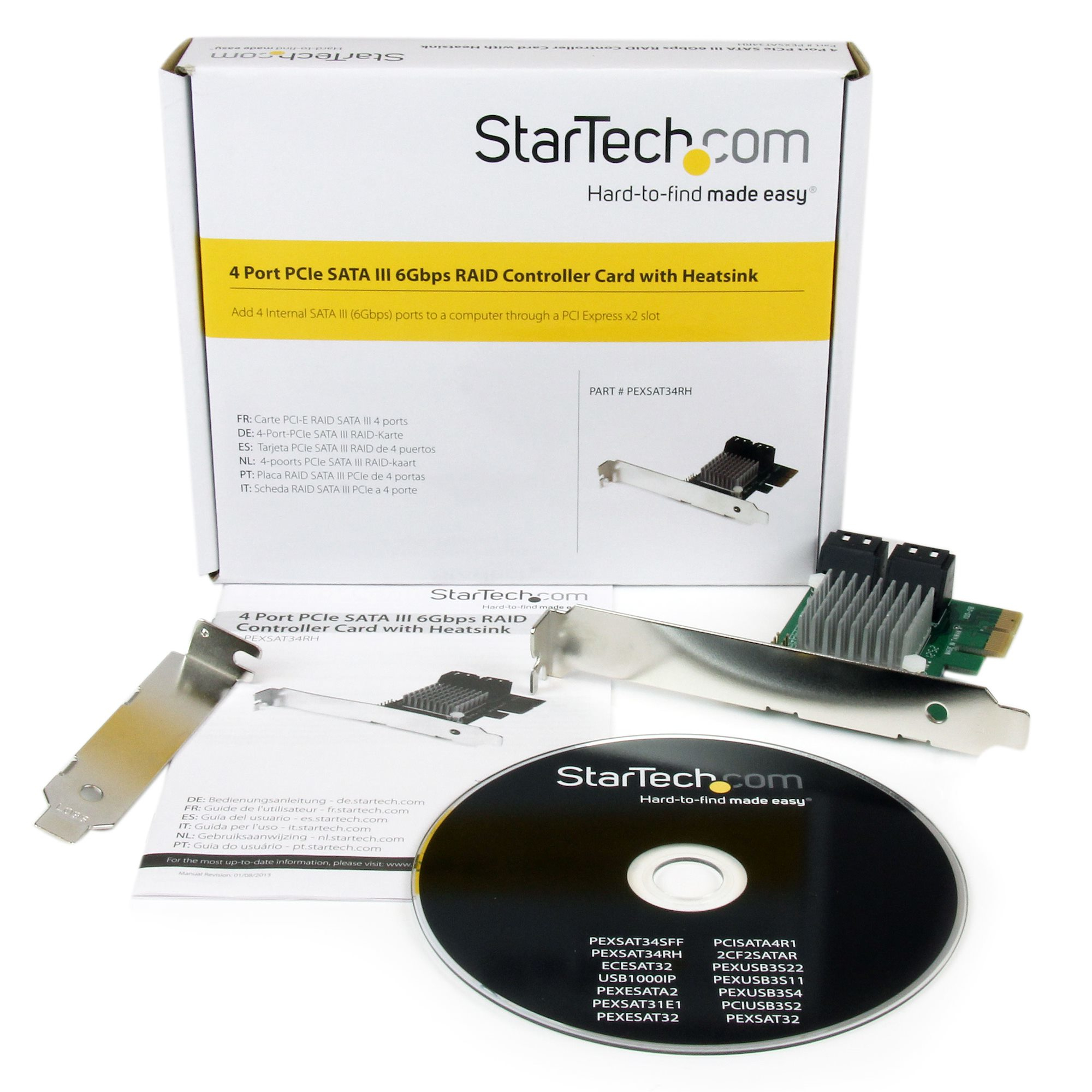 Tarjeta Controladora StarTech.com - PCI-Express - 4x SATA - PEXSAT34RH Tarjeta Controladora StarTech.com - PCI-Express - 4x SATA - PEXSAT34RH
