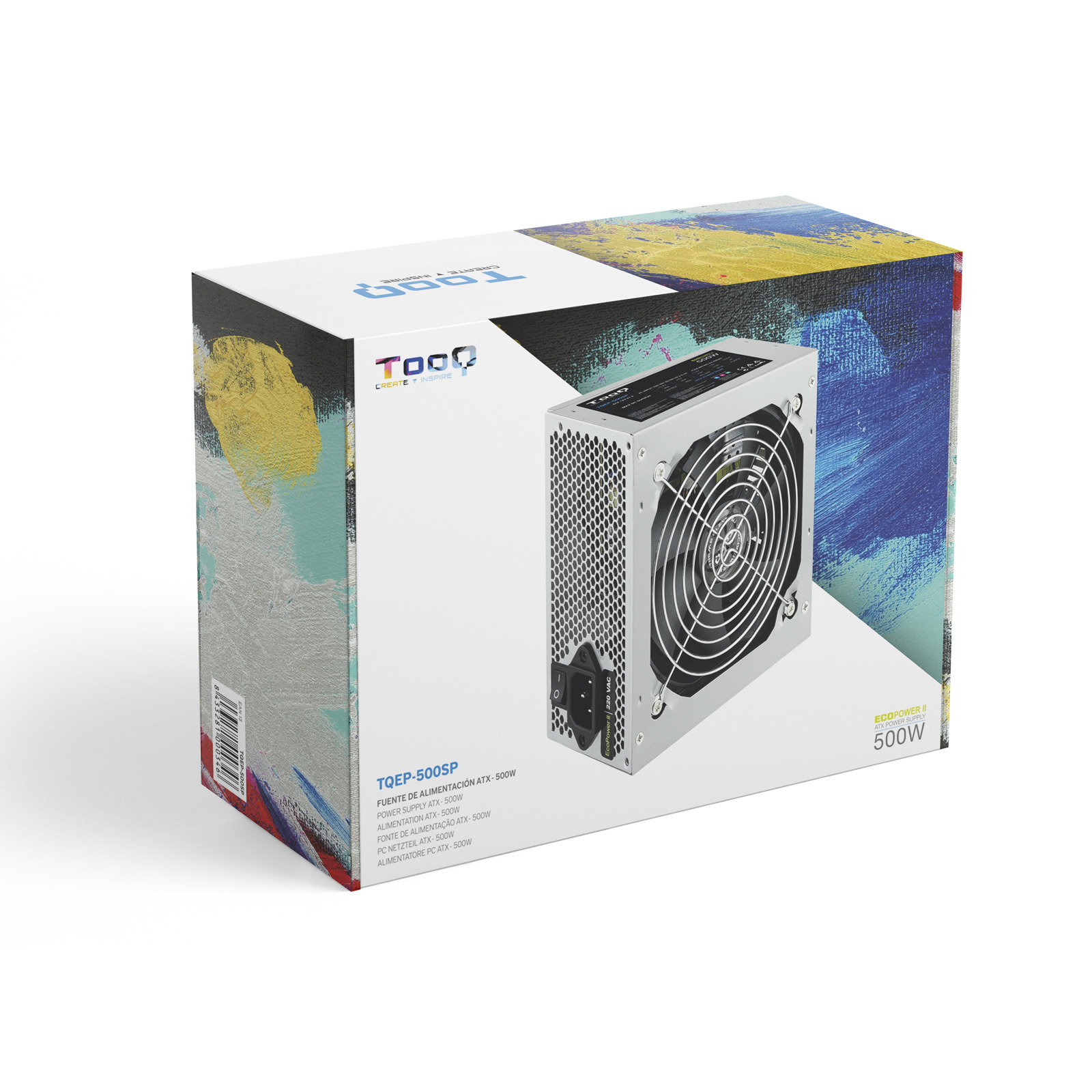 TooQ TQEP-500SP power supply unit 500 W 20+4 pin ATX ATX Silver image 9