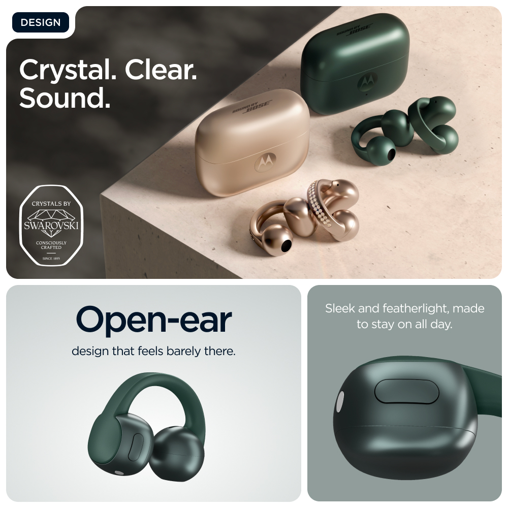 Motorola moto buds loop Headset Wireless Ear-hook Calls/Music/Sport/Everyday Bluetooth Green image 12