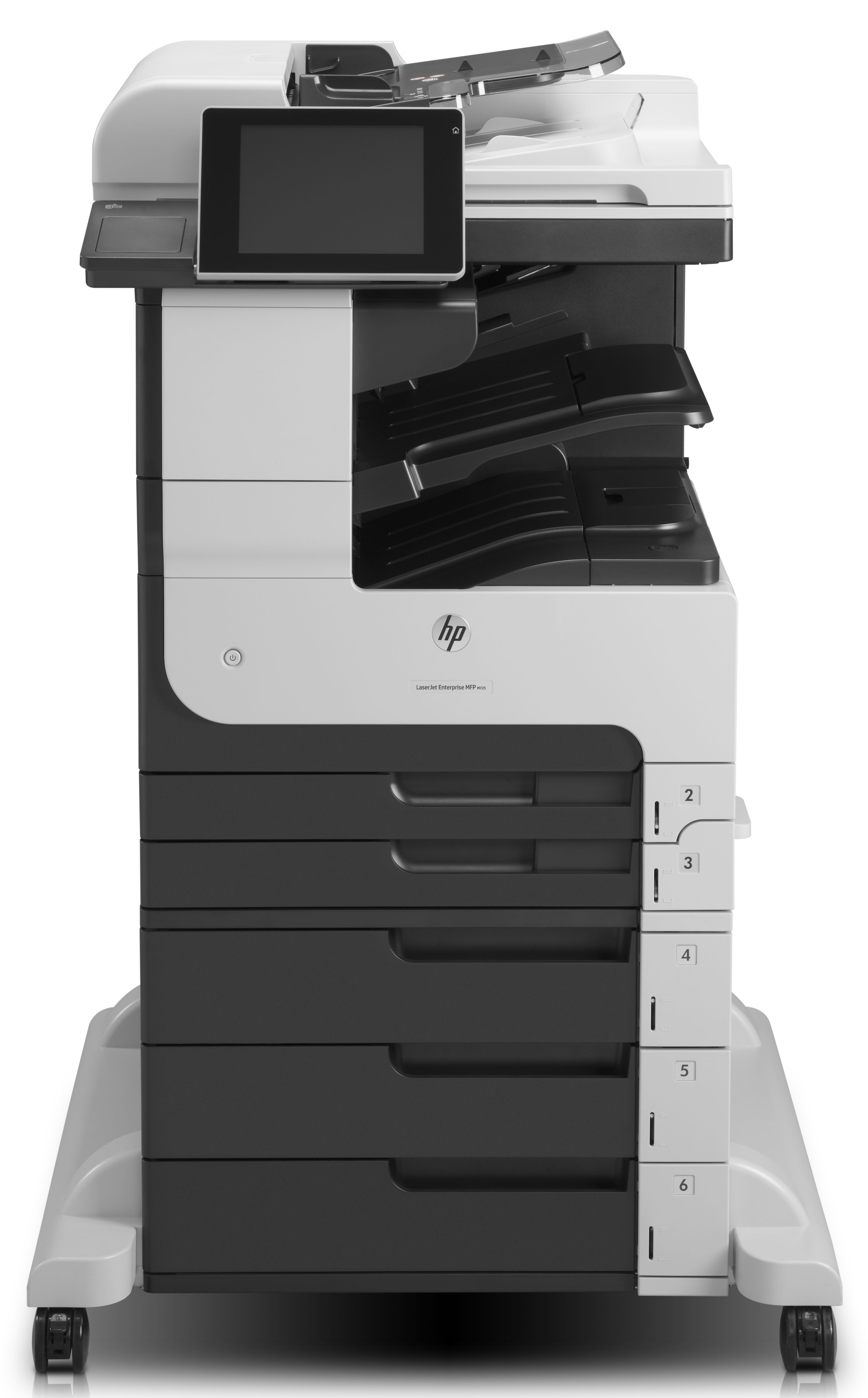 HP LaserJet Enterprise 700 MFP M725z, Svartvit, Skrivare för Företag, Skriv ut, kopiera, skanna, fax, 100-arks ADM; Utskrift från USB-port på framsidan; Skanna till e-post/PDF; Dubbelsidig utskrift