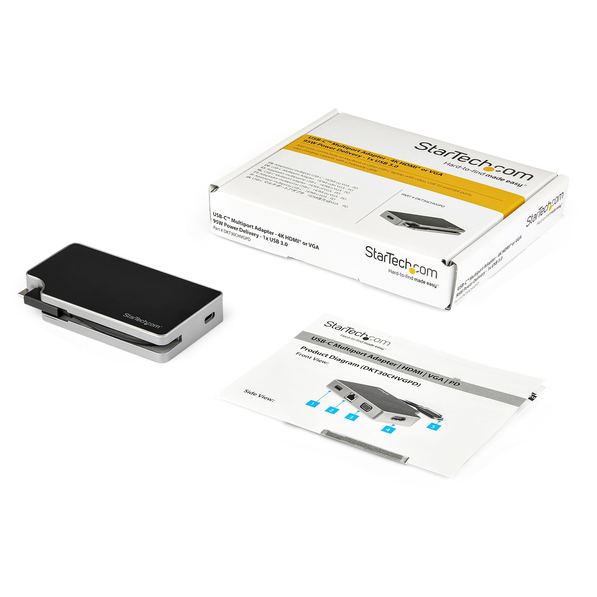 StarTech.com USB C Multiport Adapter to 4K HDMI or 1080p VGA - USB Type C Travel Dock with – image 7