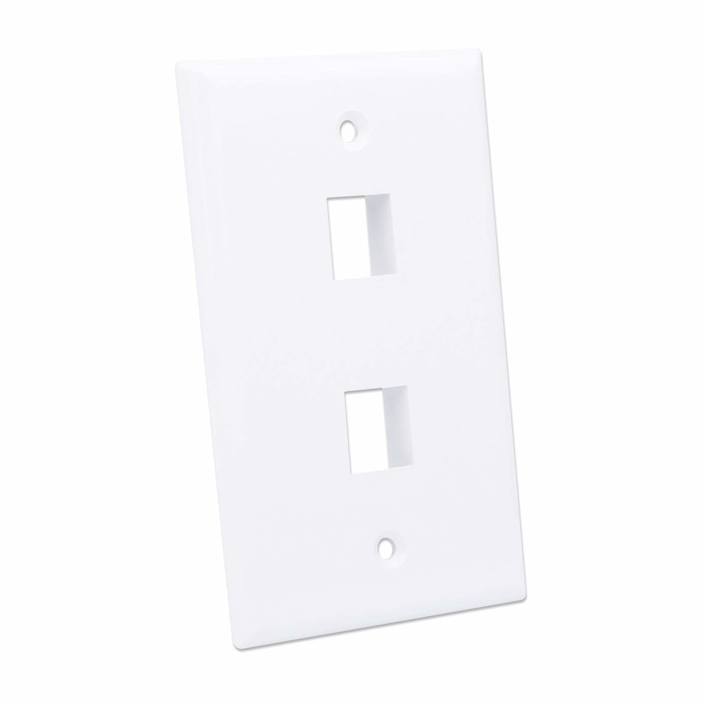 Tapa para Caja de Pared Intellinet 163293, 2 Puertos Keystone, Color Blanco