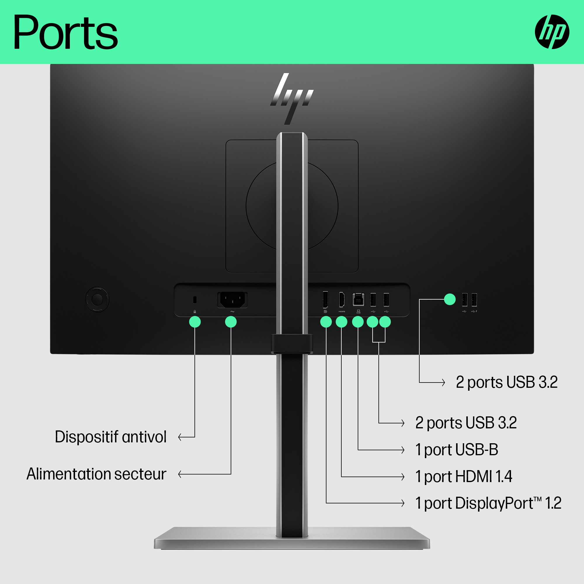 HP E-Series E22 G5 FHD Monitor. Display diagonal: 54.6 cm (21.5"), HD type: Full HD, Display technology: LCD, Display surf