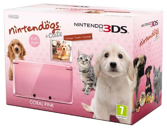 3DS - Nintendogs + Cats, Pink Pack — vue 1 sur 2