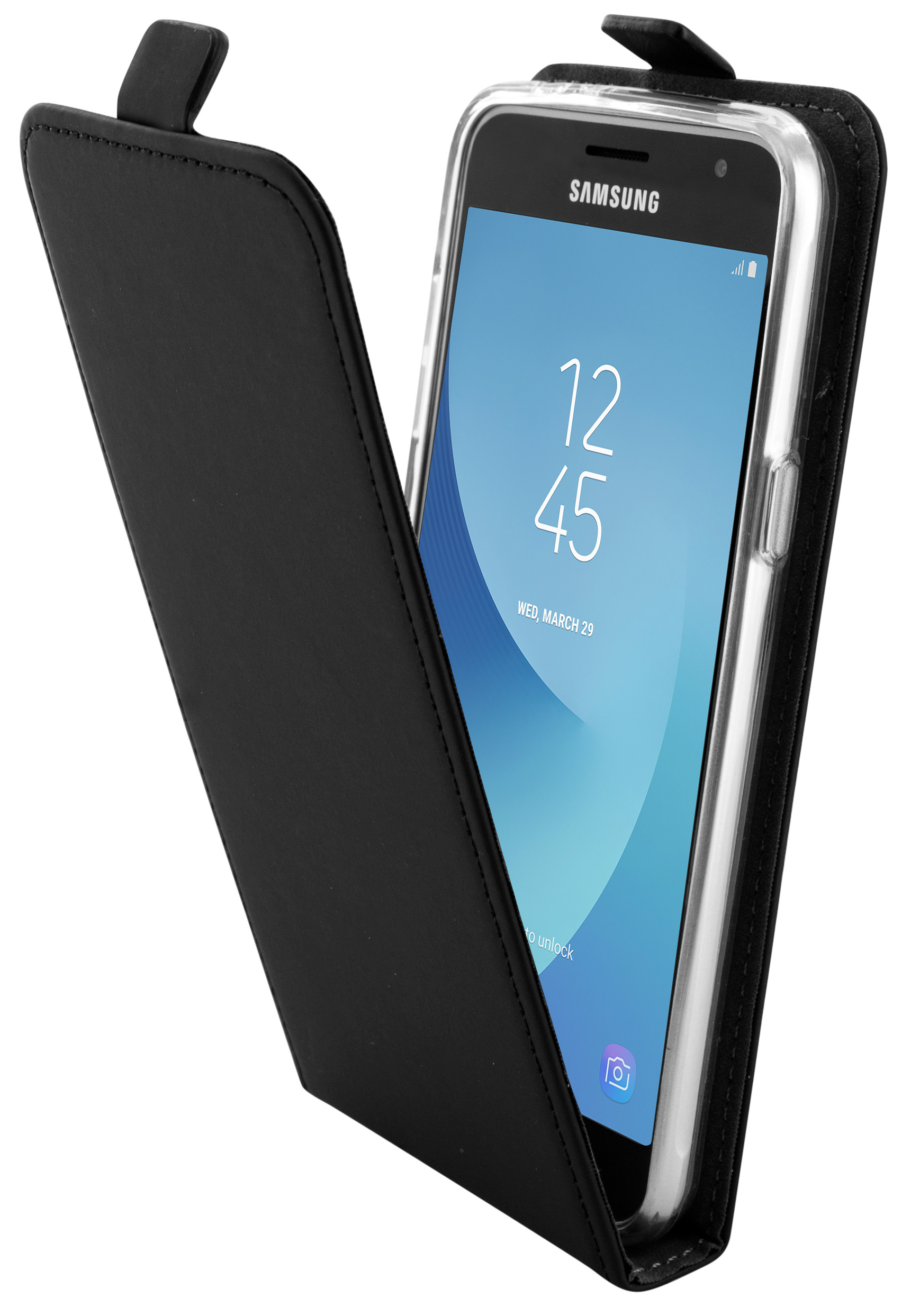 Mobiparts Premium Flip TPU Case Samsung Galaxy J3 (2016) Black – image 1