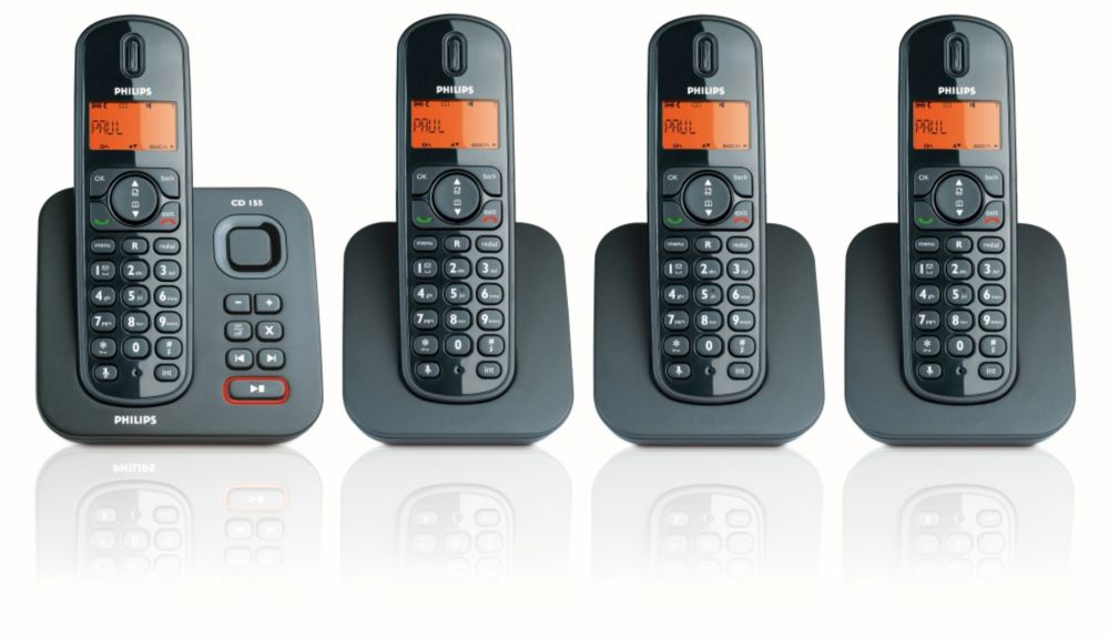 Philips CD1554B/22 telephone DECT telephone Caller ID Black