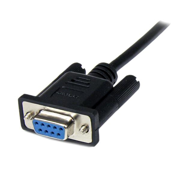 Cable 2m Serial DB9 a DB9 Macho - Hembra, Startech SCNM9FM2MBK, Color Negro