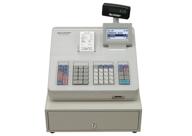 Sharp XEA207W ماكينة تسجيل المدفوعات النقدية