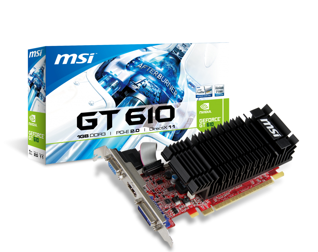 MSI GeForce GT610 1GB DDR3 NVIDIA GeForce GT 610 GDDR3