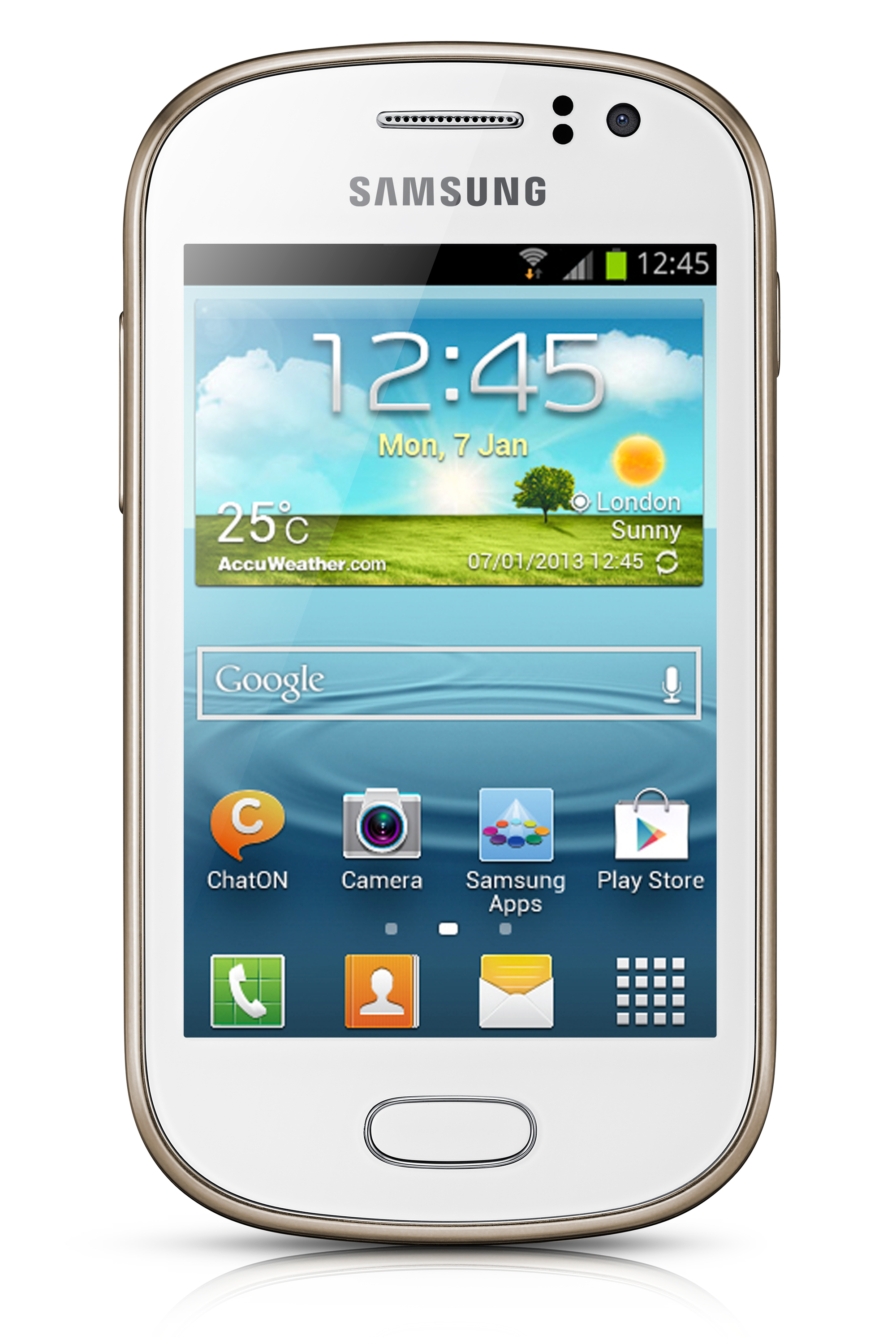 Samsung Galaxy Fame 8.89 cm (3.5") Single SIM Android 4.1 3G Micro-USB B 1300 mAh White – image 1