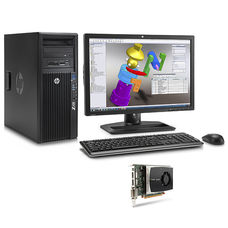 HP 420 + NVIDIA Quadro 2000 + ZR2440w