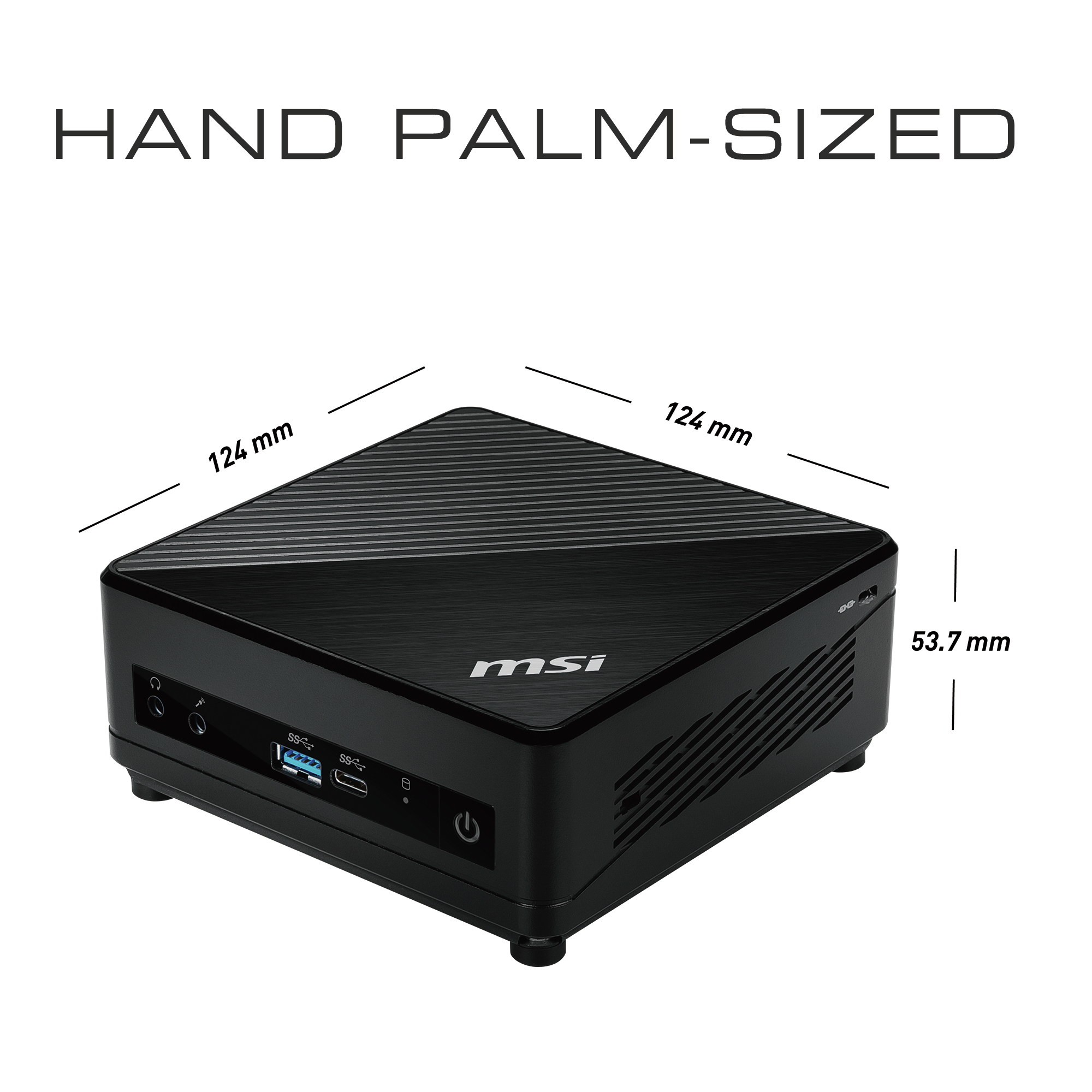 MSI Cubi 5 10M-009BEU Intel Core i3-10110U Barebone, Mini-PC, SFF, Type-C, USB 3.2 Gen2, HDMI, DisplayPort, LAN, WiFi, BT, VESA – image 5