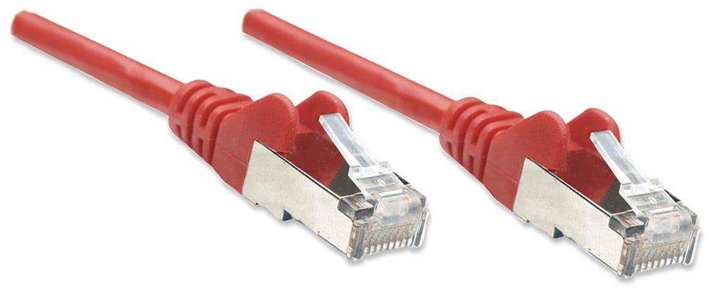 INTELLINET Patchkabel RJ45 SF/UTP Cat5e 7.5m Hebelschutz rot
