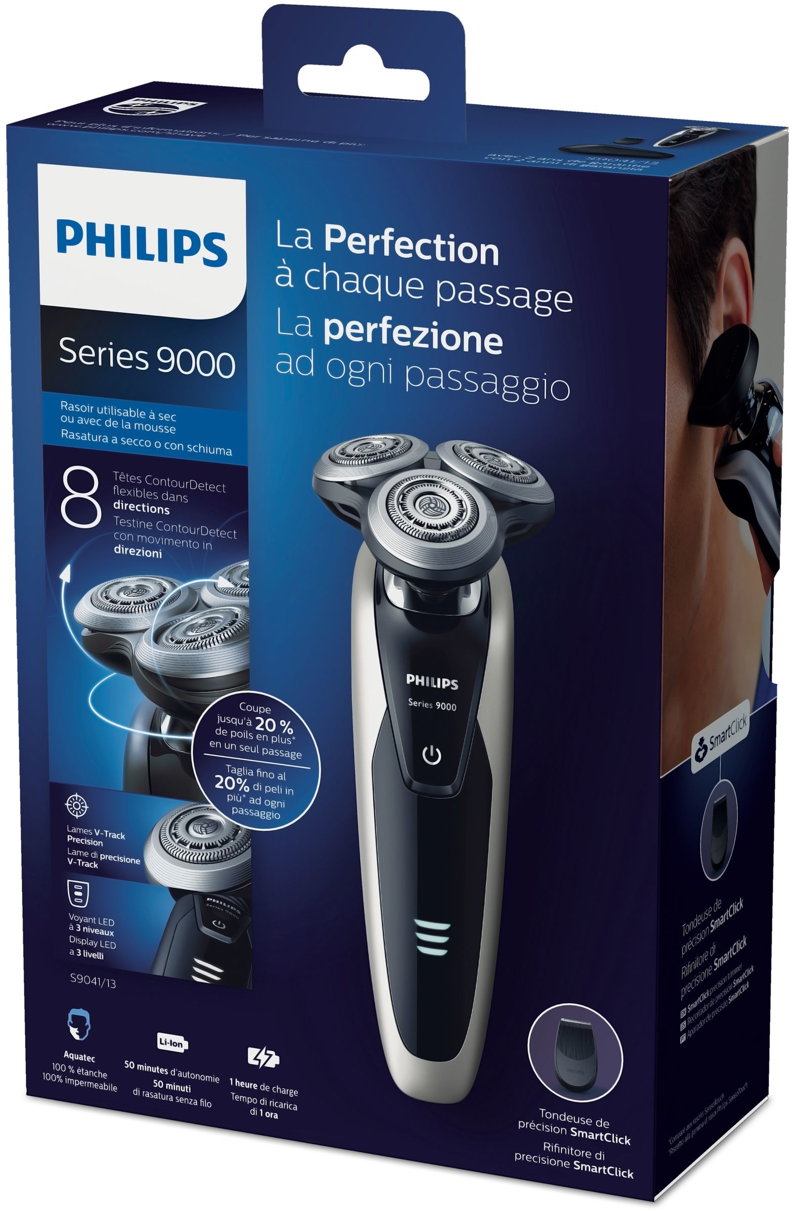 Philips SHAVER Series 9000 S9041/13 men's shaver Trimmer Black, Silver – image 2