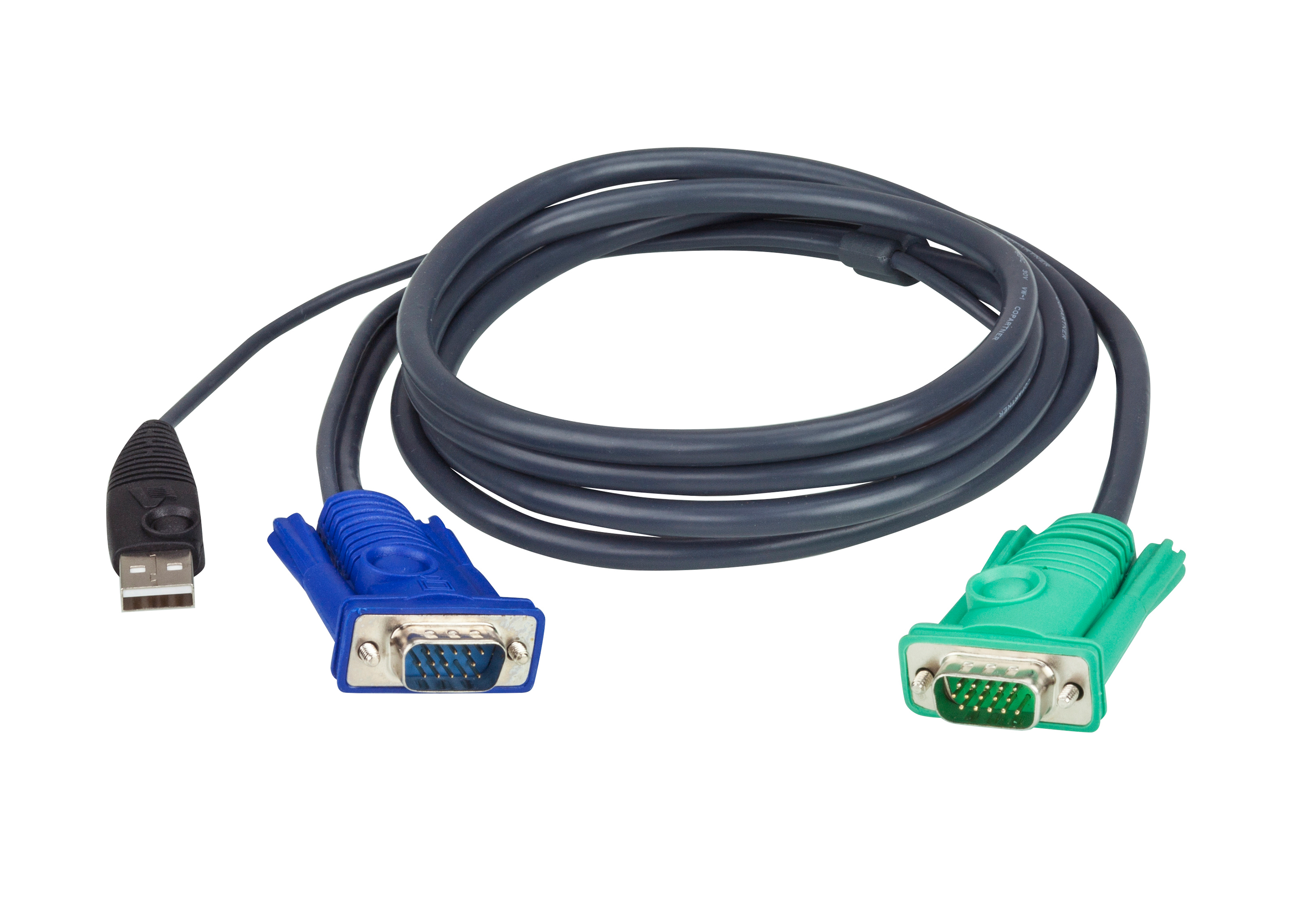 ATEN 3 M USB KVM-kabel med 3-i-1 SPHD