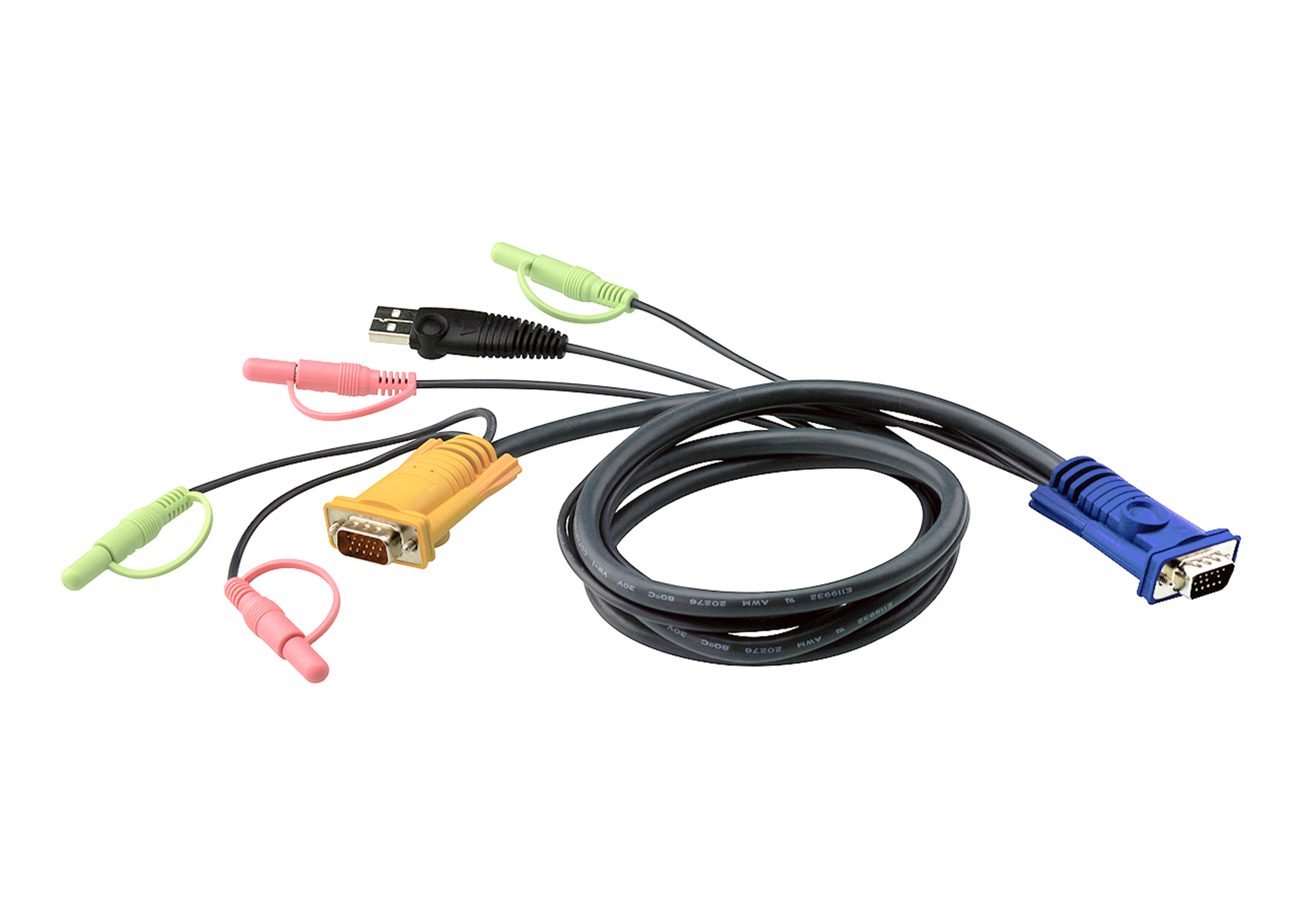 ATEN 1,8 M USB KVM-kabel med 3-i-1 SPHD och ljud
