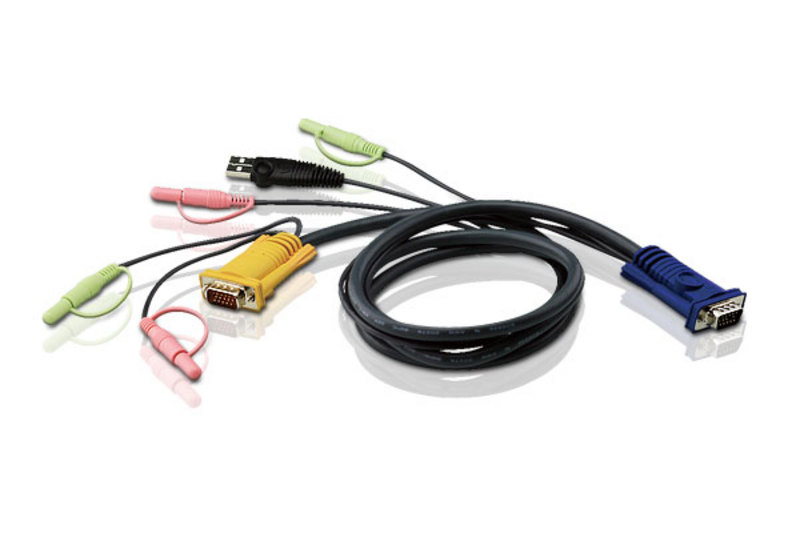 10 USB KVM CABLE FOR CS1758, WITH FULL AUDIO SUPPORT (SPEAKER AND MIC)