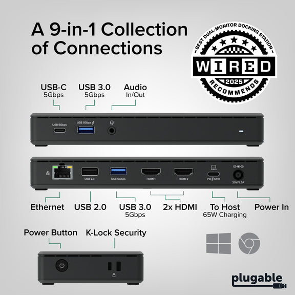 Plugable Technologies UD-MSTH2 laptop dock/port replicator Wired USB 3.2 Gen 2 (3.1 Gen 2) Type-C Black – image 2