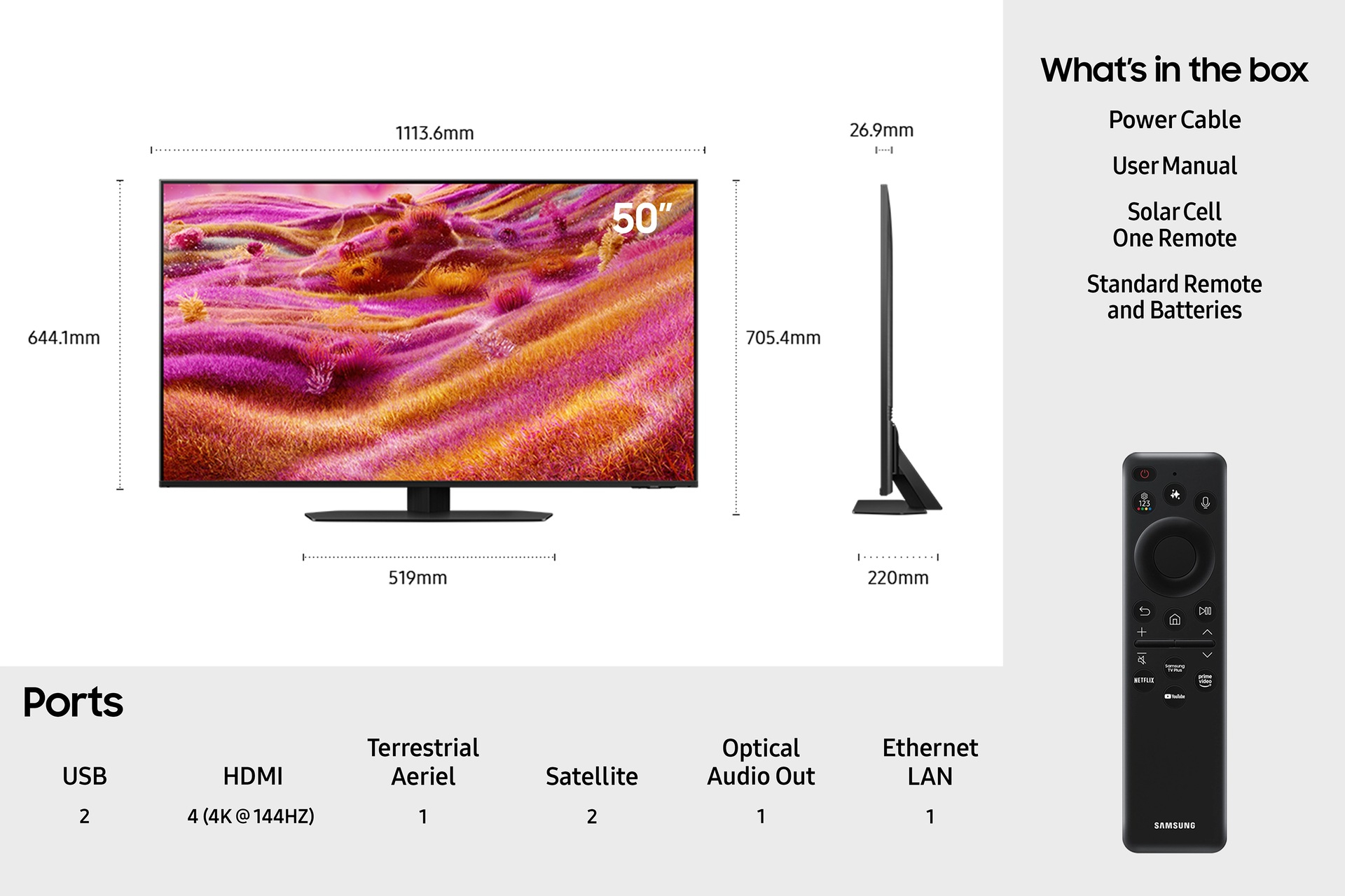 Samsung 50" Neo QLED QN93F 4K Vision AI Smart TV (2025) – image 6