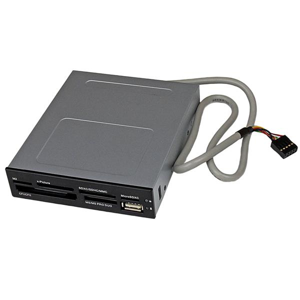 StarTech.com 3.5in Front Bay USB 2.0 Multi-Card Reader TAA 35FCREADBK3