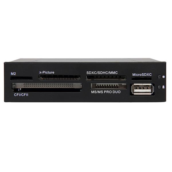Lector de Tarjetas StarTech.com - USB 2.0 - Bahía 3.5" - 35FCREADBK3
