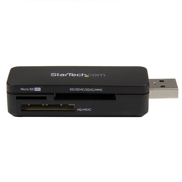 Lector USB 3.0 Super Speed Compacto de Tarjetas de Memoria Flash SD MicroSD MS para PC Mac StarTech.com FCREADMICRO3