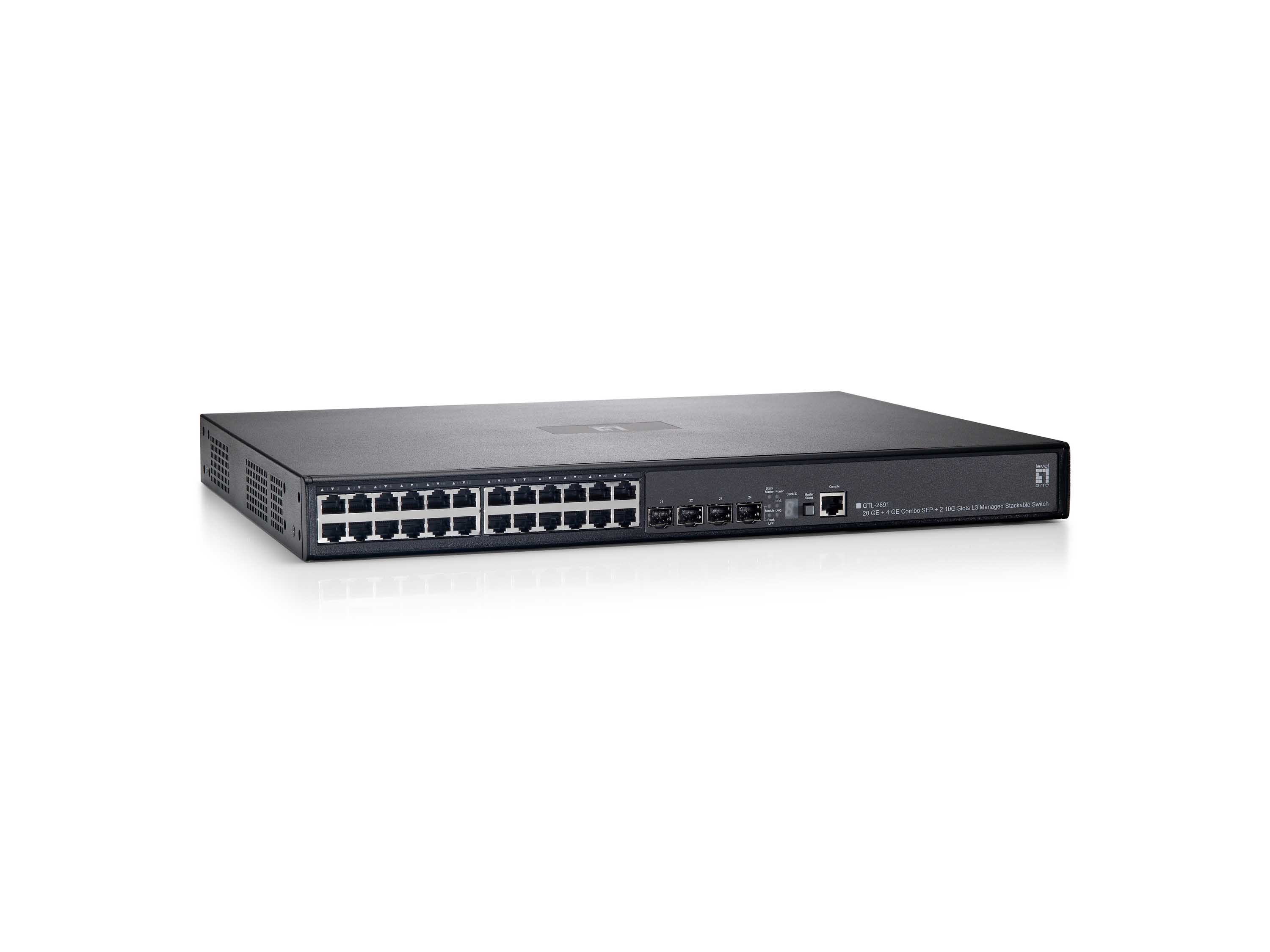 LevelOne GTL-2691 switch di rete Gestito L3 Gigabit Ethernet (10/100/1000) Nero