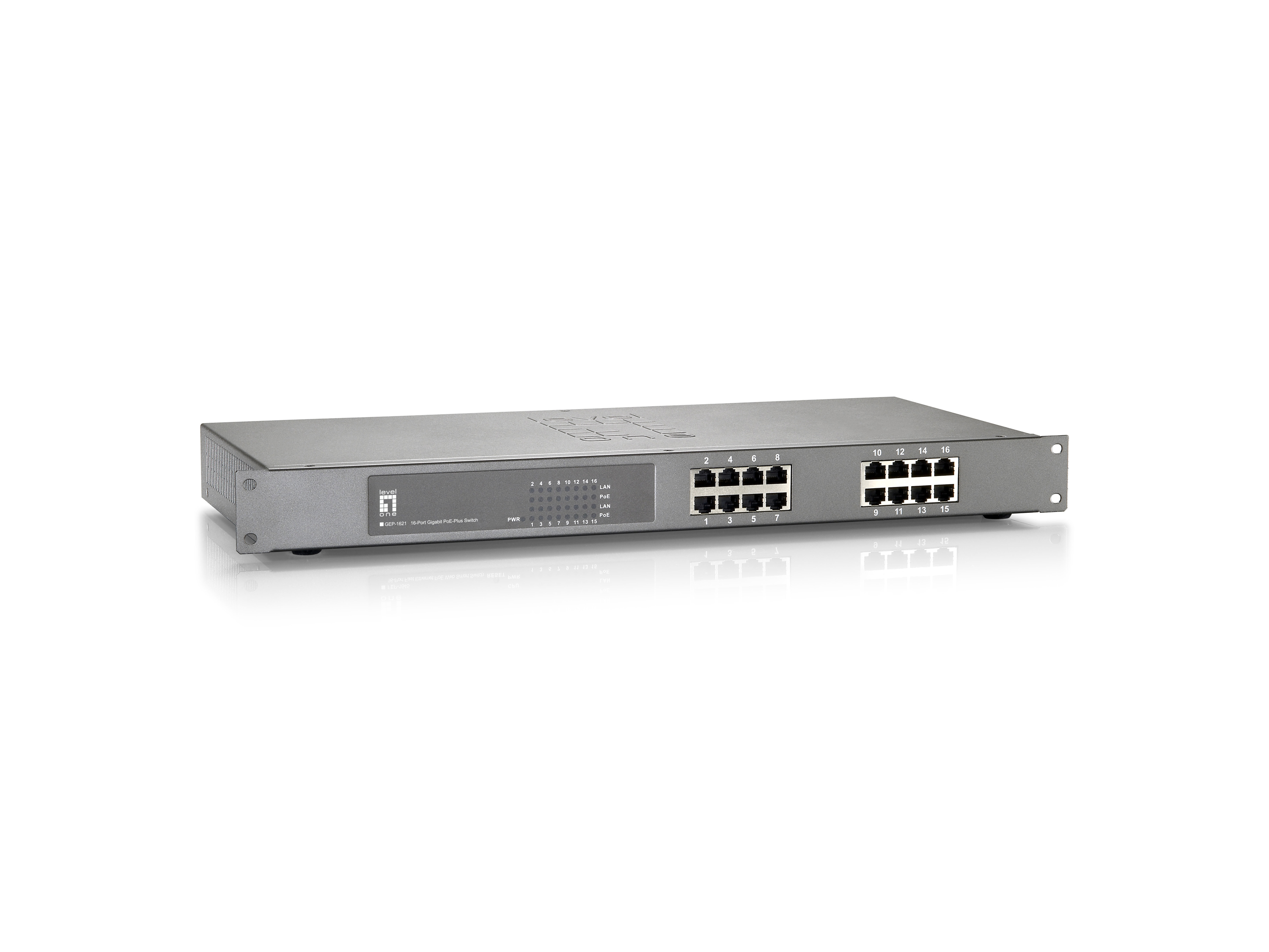 LevelOne GEP-1621 switch di rete Non gestito Gigabit Ethernet (10/100/1000) Supporto Power over Ethernet (PoE) Grigio