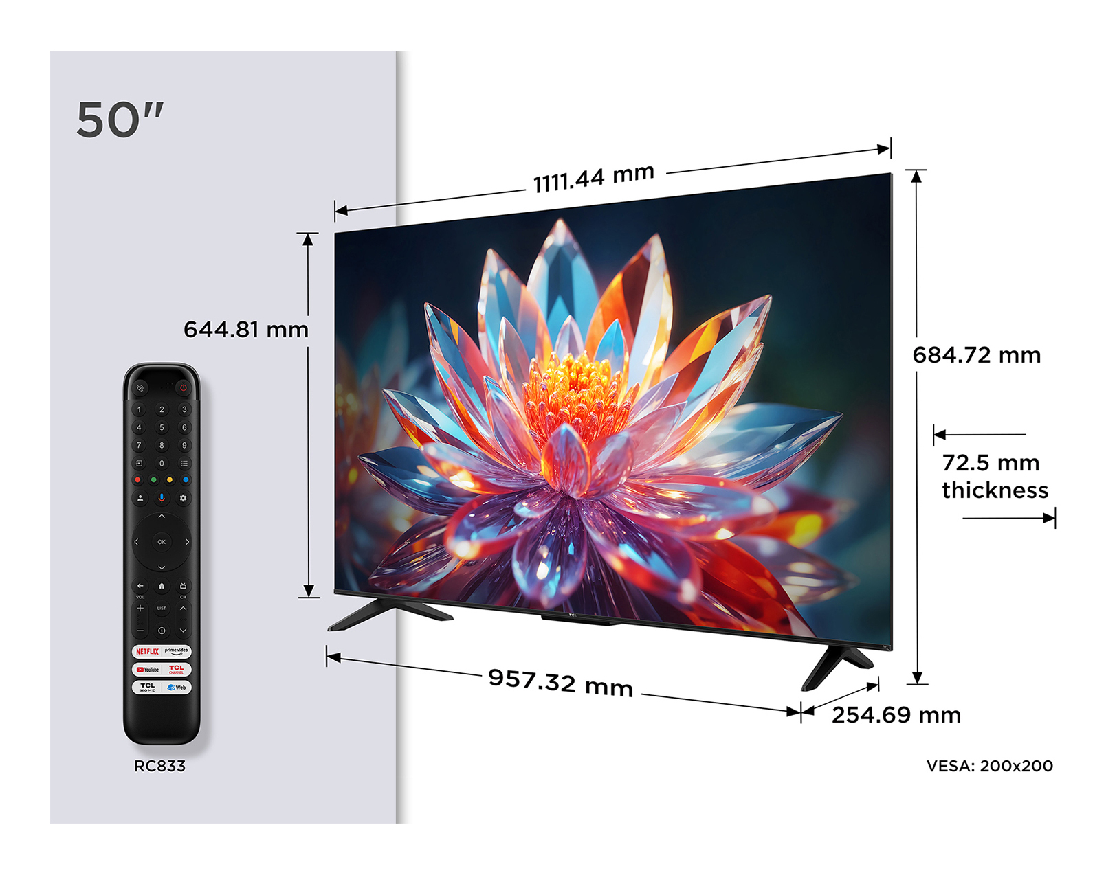 TCL T6C 50" — vue 1 sur 8