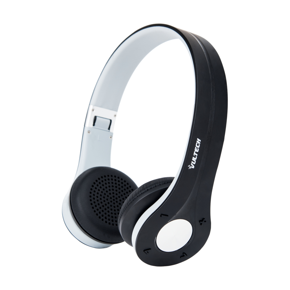 Vultech HD-05NBT headphones/headset Wired & Wireless Head-band Calls/Music Bluetooth Black, White – image 1
