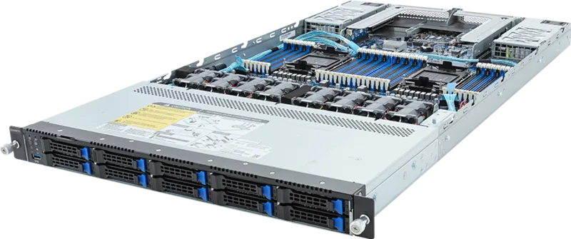 GIGABYTE R183-S94-AAH2 Intel C741 LGA 4677 (Socket E) Rack (1U) Black, Steel