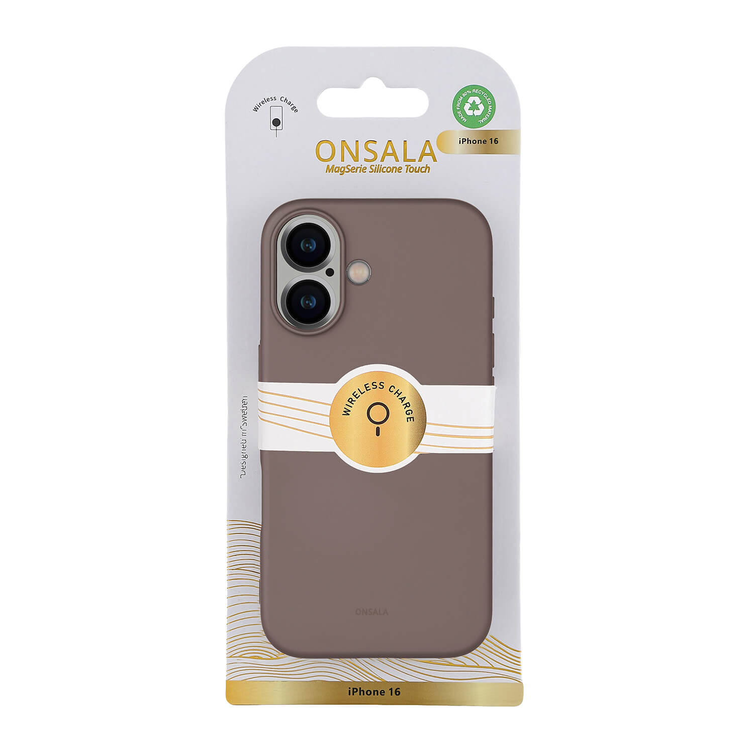 Onsala Phone Case with Silicone Feel Chocolate - iPhone 16 – image 2